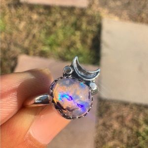 Cosmic Mexican Fire Opal ring